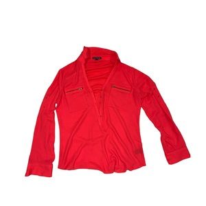Express Red Button Down